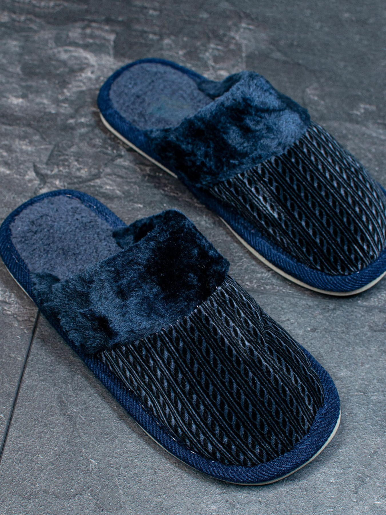 Тапки ISSA Plus модель GOB3-26_darkblue Фото