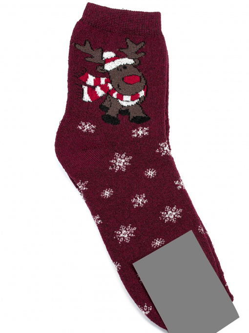 Шкарпетки та гольфи ISSA Plus модель NS-234_burgundy Фото