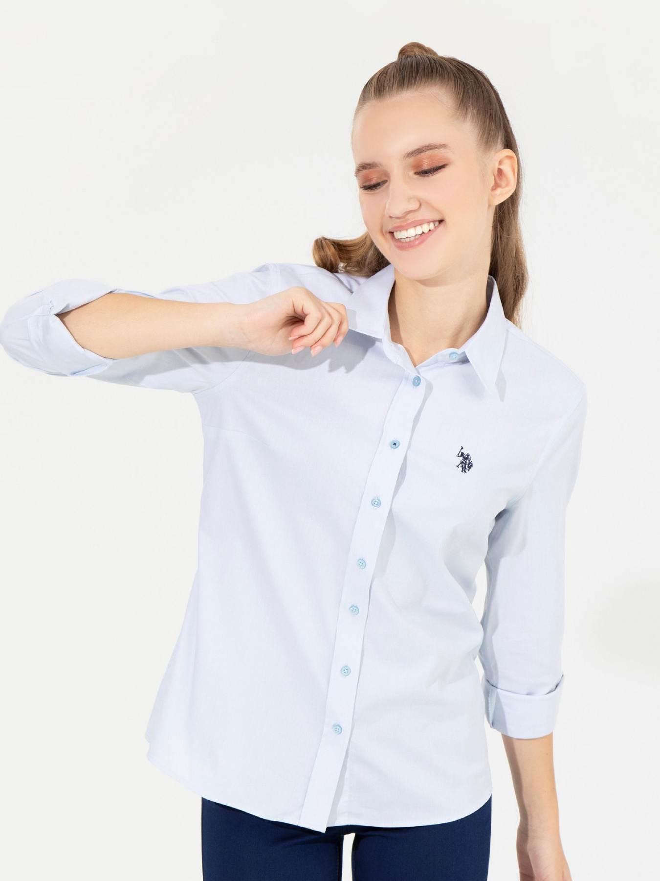 Рубашки US Polo модель G082SZ004.000.1450223.VR003 Фото