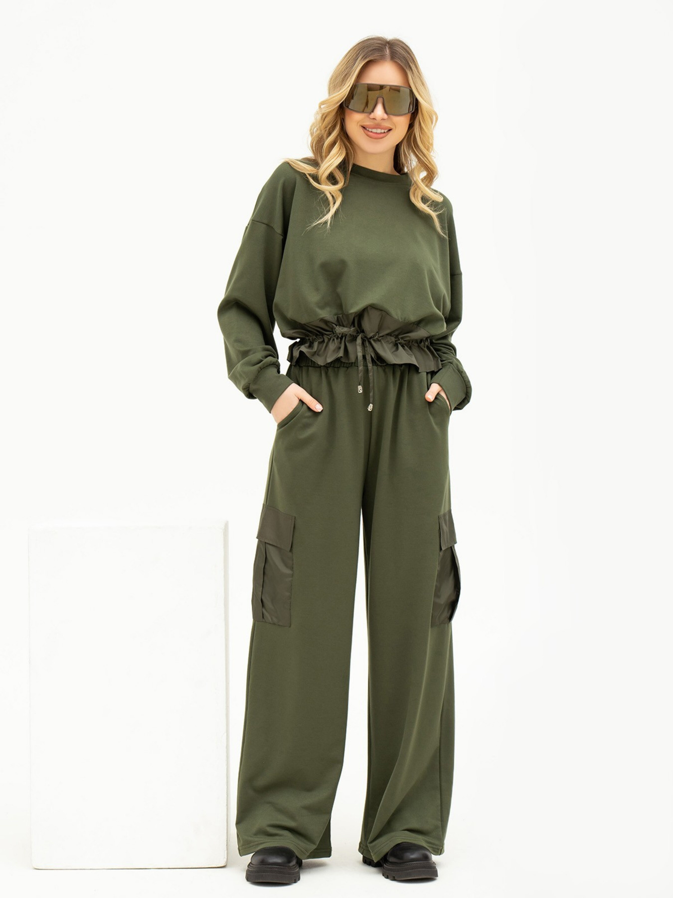 Костюмы ISSA Plus модель 13691_khaki Фото