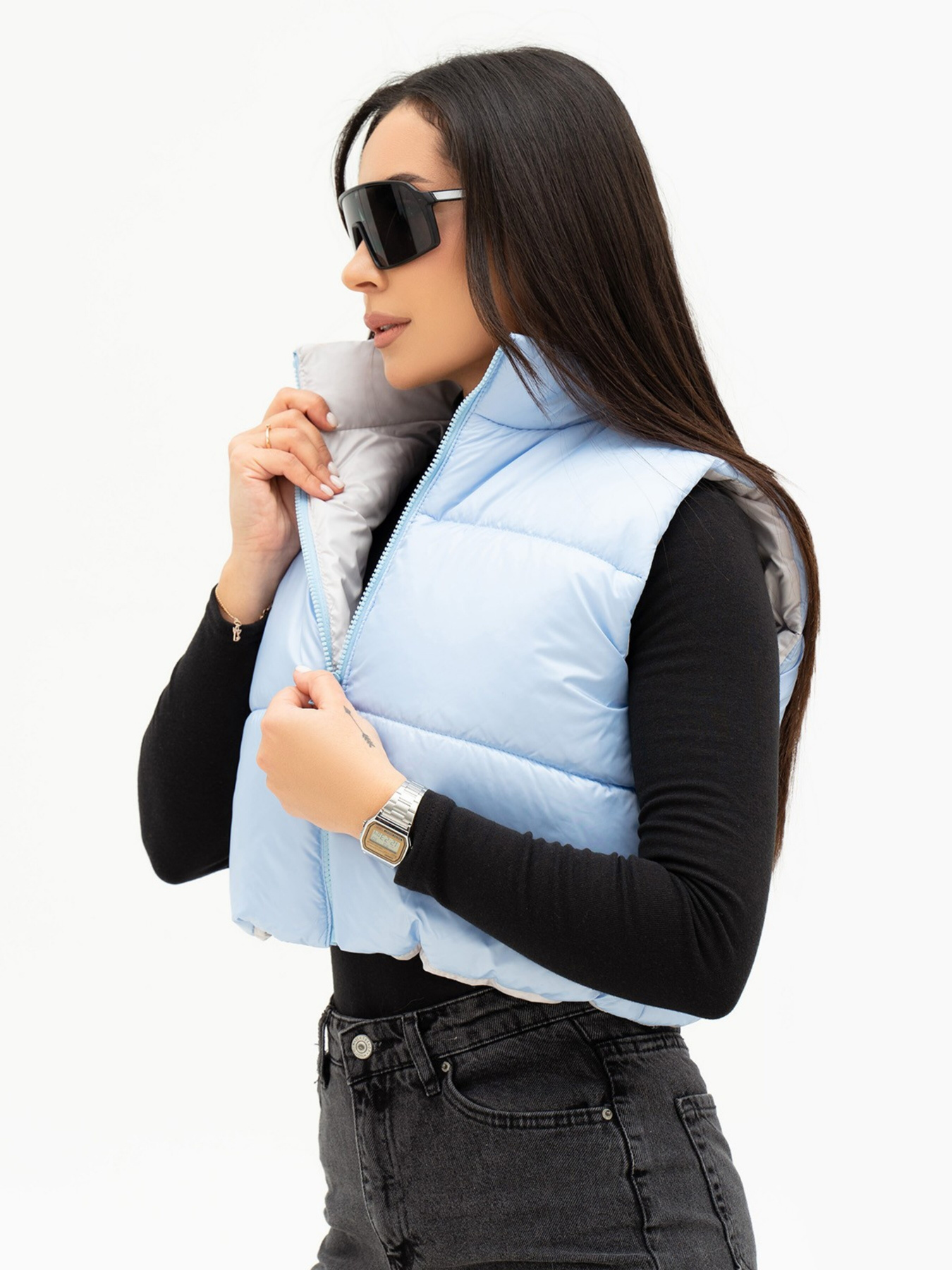 Куртки и дубленки ISSA Plus модель SA-441_lightblue Фото