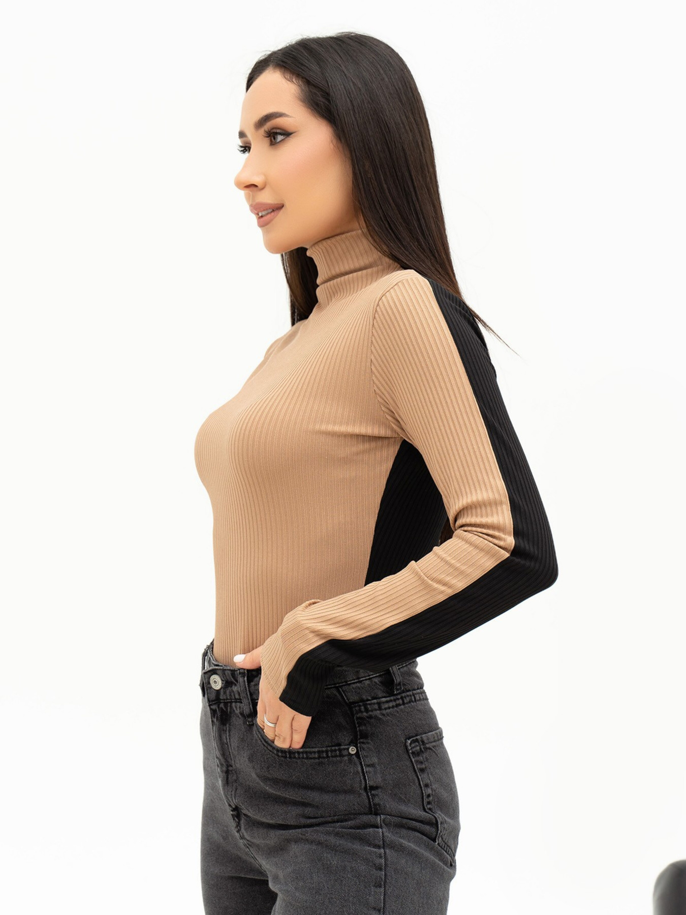 Светри та кардигани ISSA Plus модель SA-450_blackbeige Фото