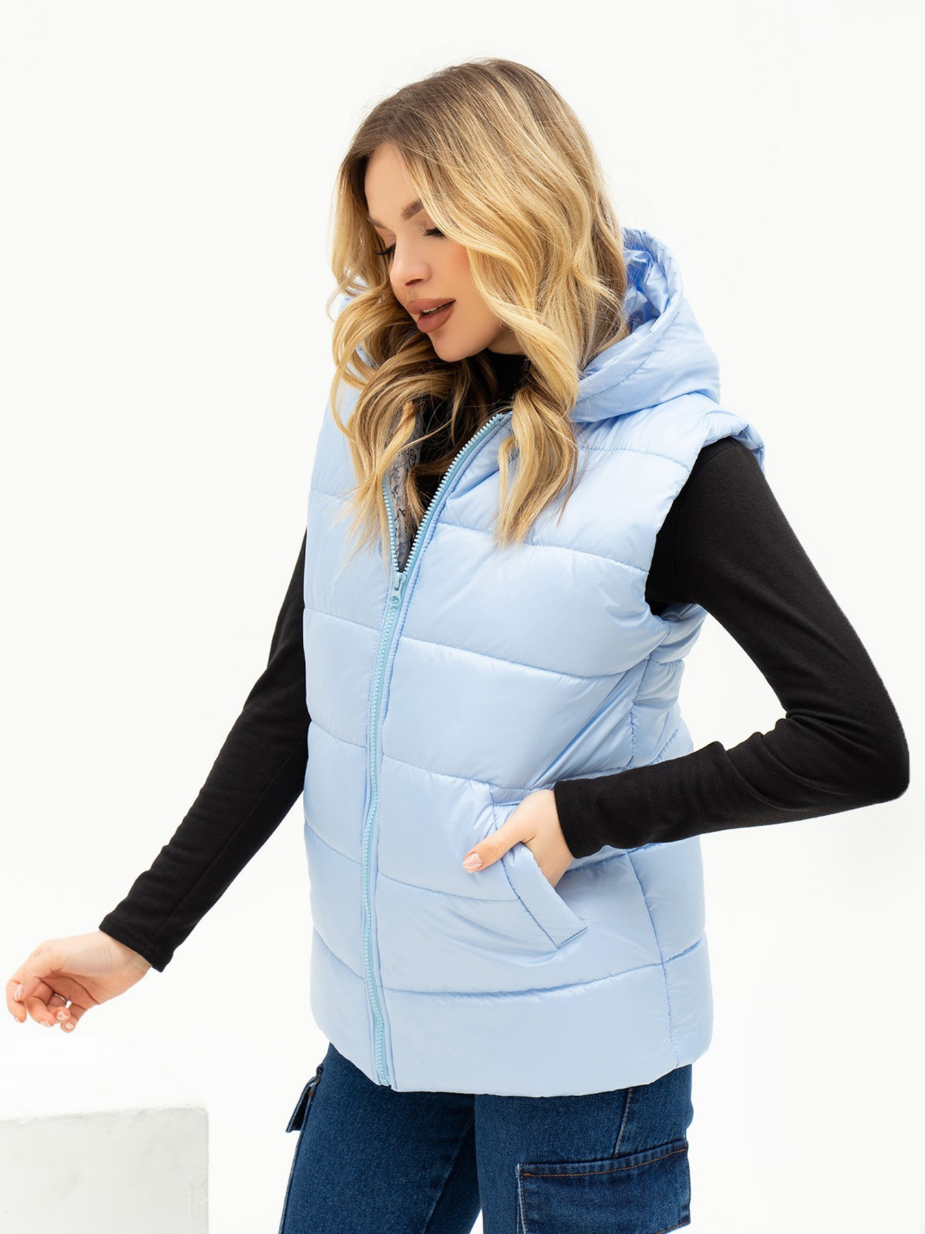 Куртки та дублянки ISSA Plus модель SA-442_lightblue Фото