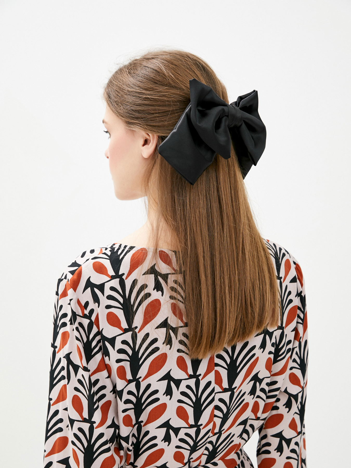 Великий чорний лук. Luxury аксесуар для волосся MyScarf модель mp196155 Фото