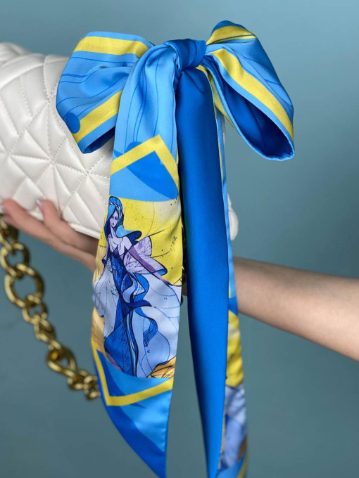 Твилли, шарфик-галстук, шарф-лента с резинкой  My Scarf MyScarf модель mp196409 Фото