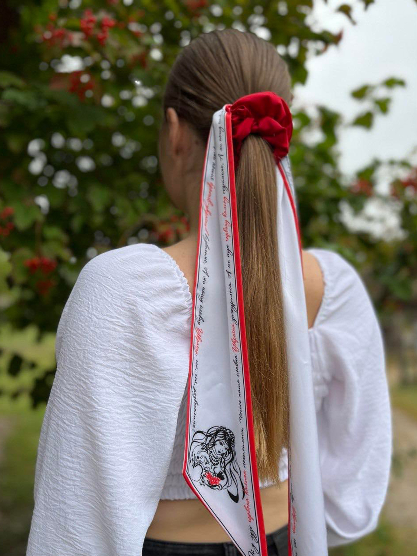 Резинка+твілі колекція Україна "Червона калина" MyScarf модель mp196416 Резинка+твілі колекція Україна "Червона калина" MyScarf модель mp196416 Фото
