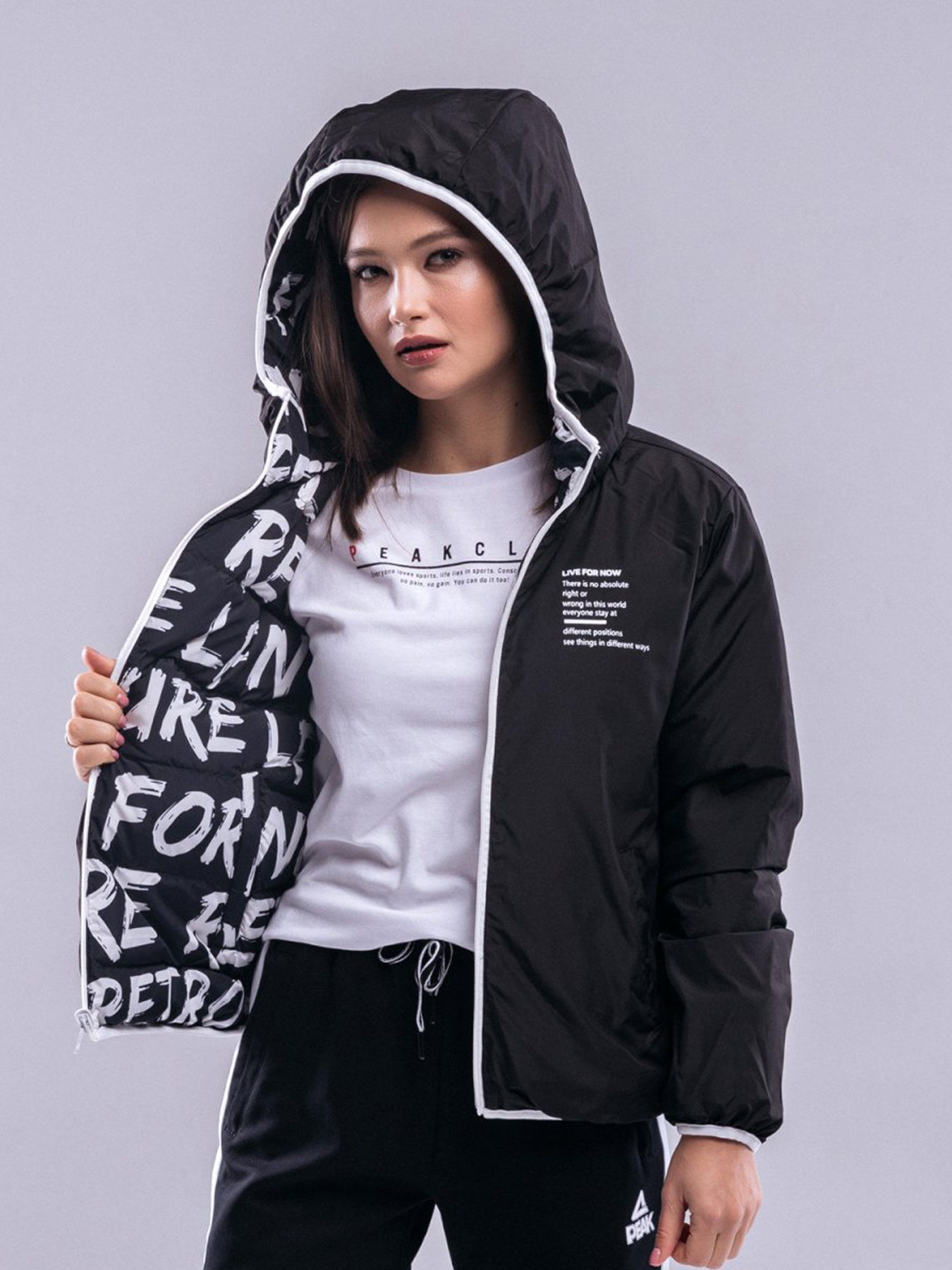 Куртки и дубленки Peak модель FW594028-BLA Фото