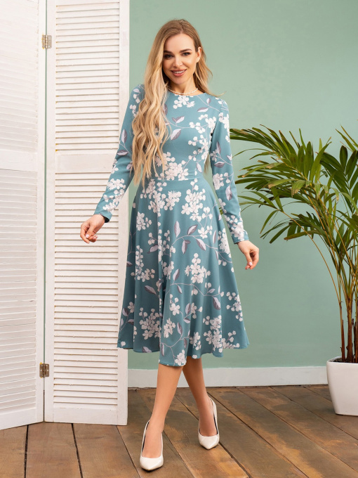 Платья ISSA Plus модель 13477_turquoise Фото