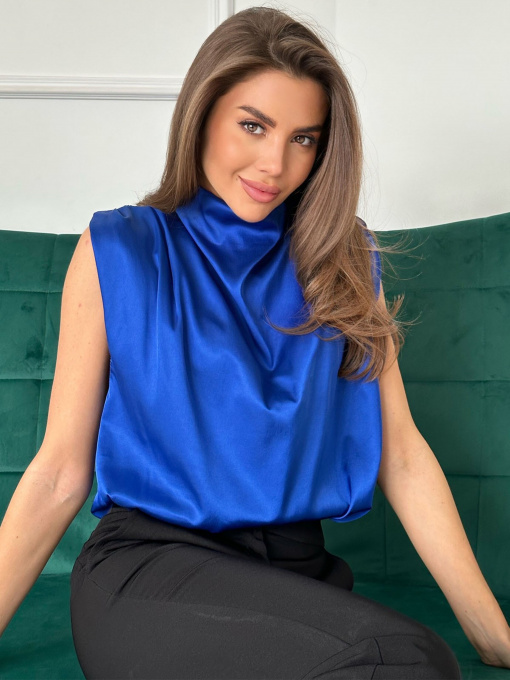 Рубашки ISSA Plus модель 13715_blue Фото