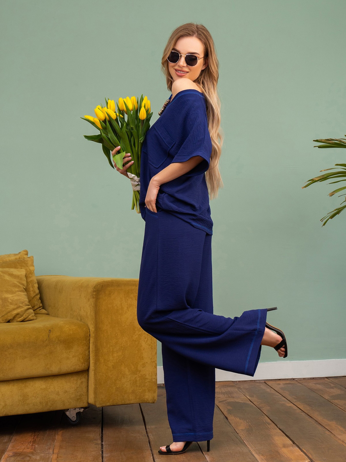 Костюми ISSA Plus модель 13747_blue Фото