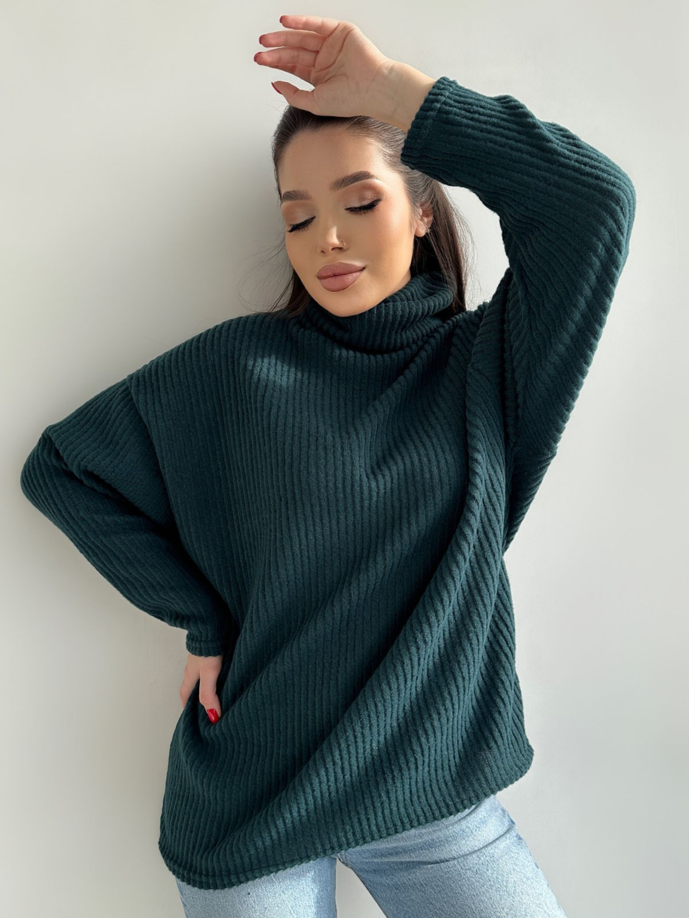 Свитры и кардиганы ISSA Plus модель 13763_green Свитры и кардиганы ISSA Plus модель 13763_green Фото