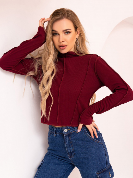 Свитры и кардиганы ISSA Plus модель SA-447_burgundy Фото