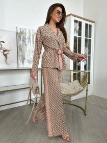 Костюмы ISSA Plus модель 13852_beige Фото