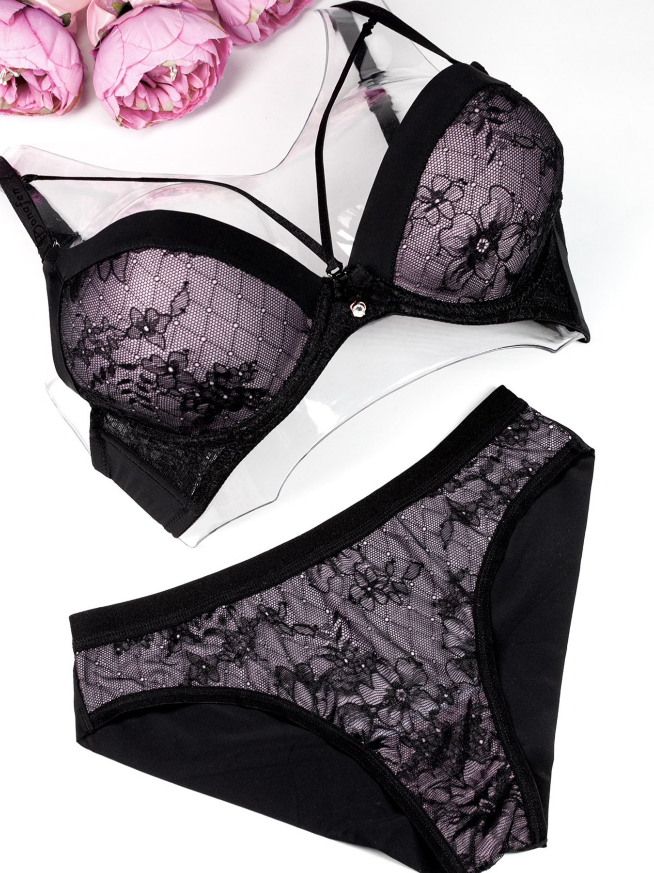 Нижня білизна ISSA Plus модель BL2-726_blacklilac Фото