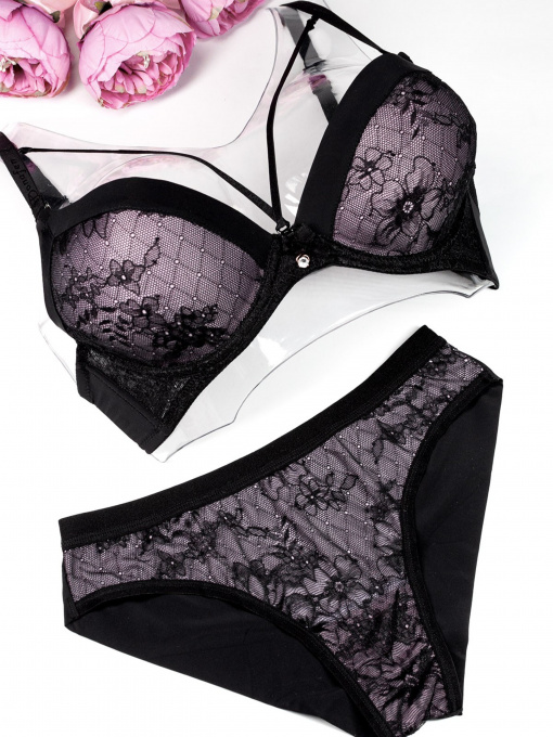 Нижнее белье ISSA Plus модель BL2-726_blacklilac Фото