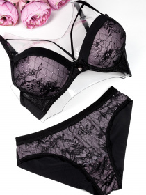 Нижня білизна ISSA Plus модель BL2-726_blacklilac Фото
