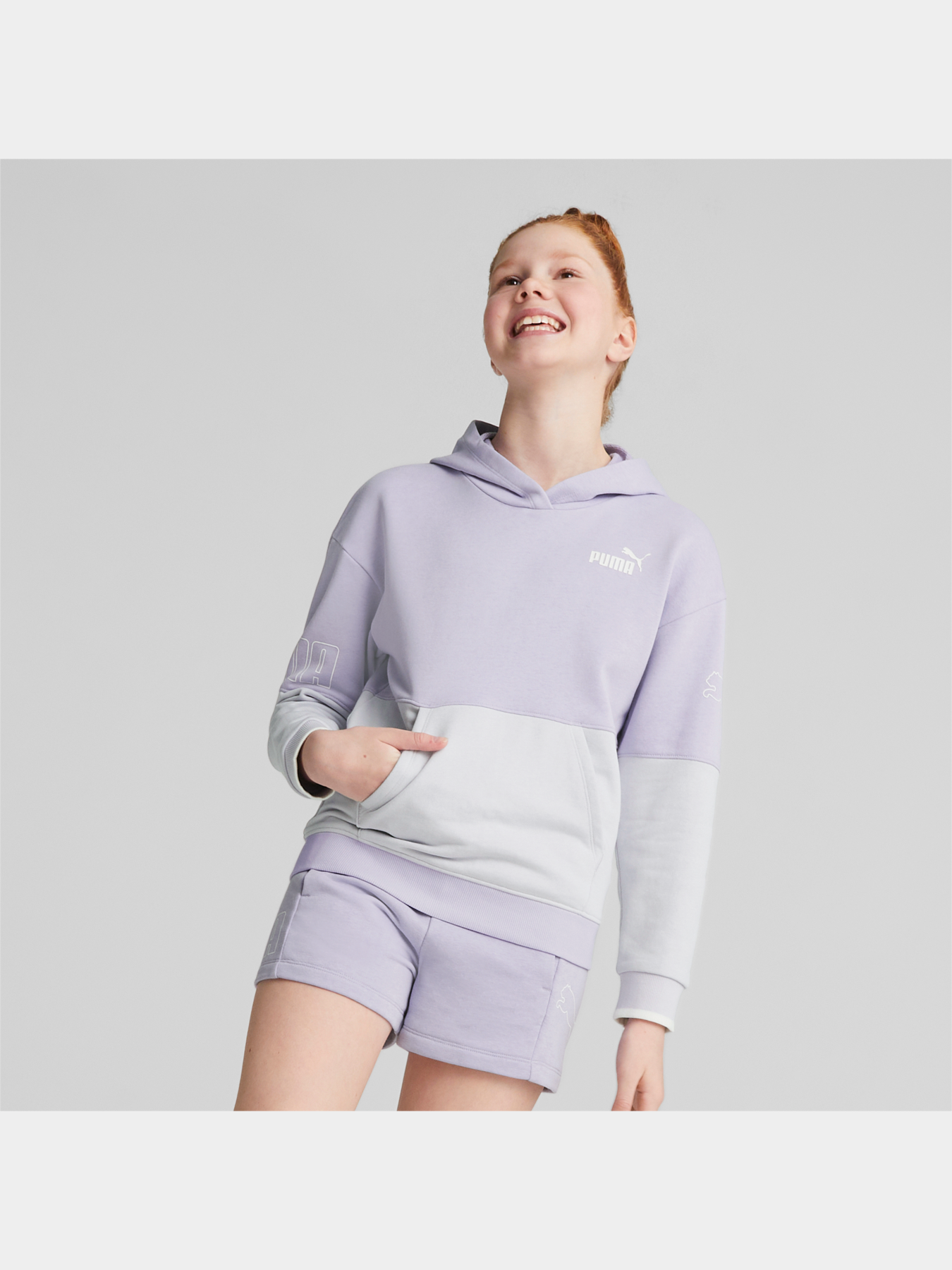 Худи и свитшоты PUMA Power Colorblock Hoodie модель 673549 Худи и свитшоты PUMA Power Colorblock Hoodie модель 673549 Фото