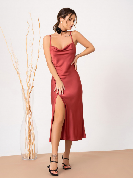 Платья ISSA Plus модель 13882_terracotta Фото
