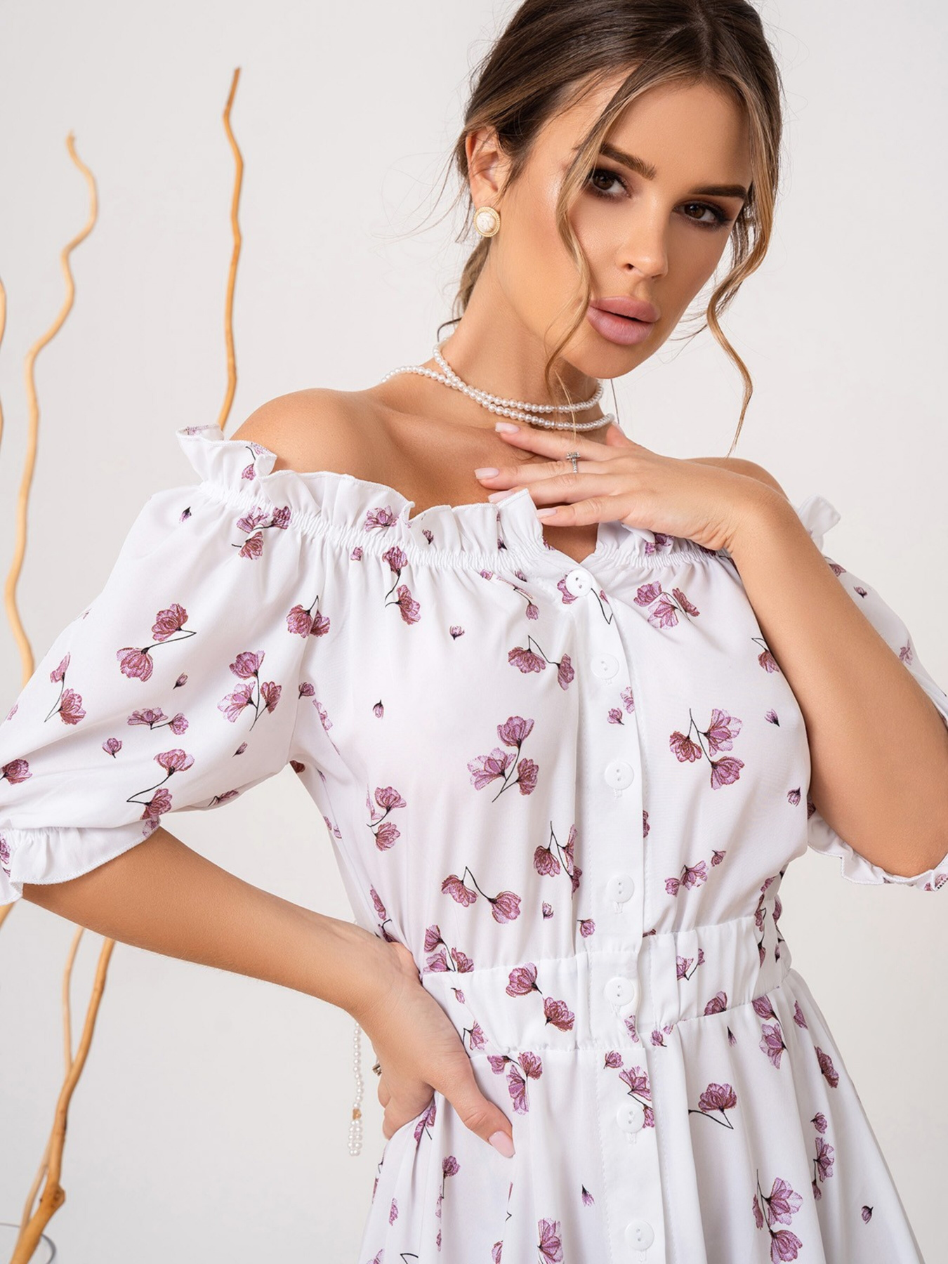 Сукні ISSA Plus модель SA-461_whitepink Сукні ISSA Plus модель SA-461_whitepink Фото