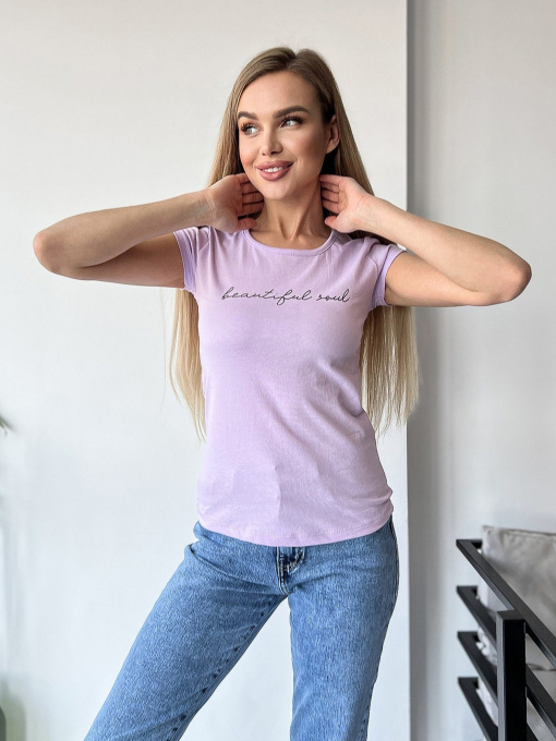 Футболки і поло ISSA Plus модель WN20-437_lilac Фото