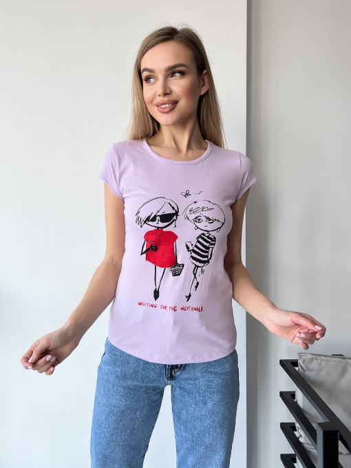 Футболки і поло ISSA Plus модель WN20-441_lilac Фото