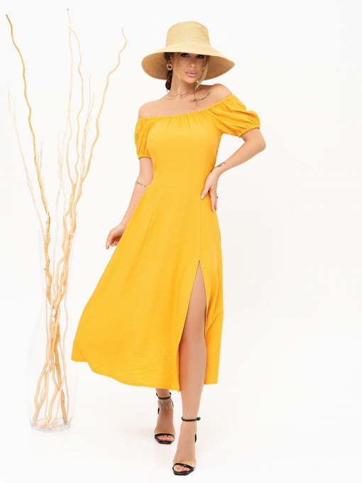 Платья ISSA Plus модель 13898_mustard Фото