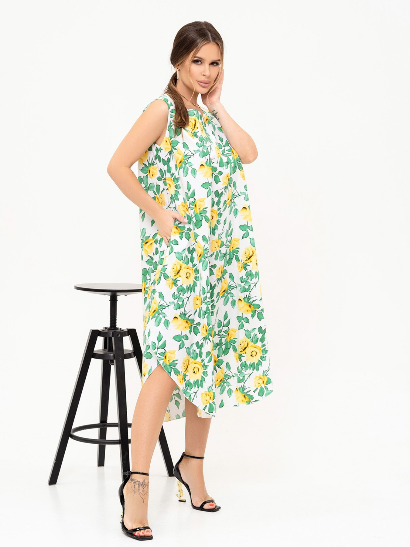 Сукні ISSA Plus модель 13914_whiteyellow Фото