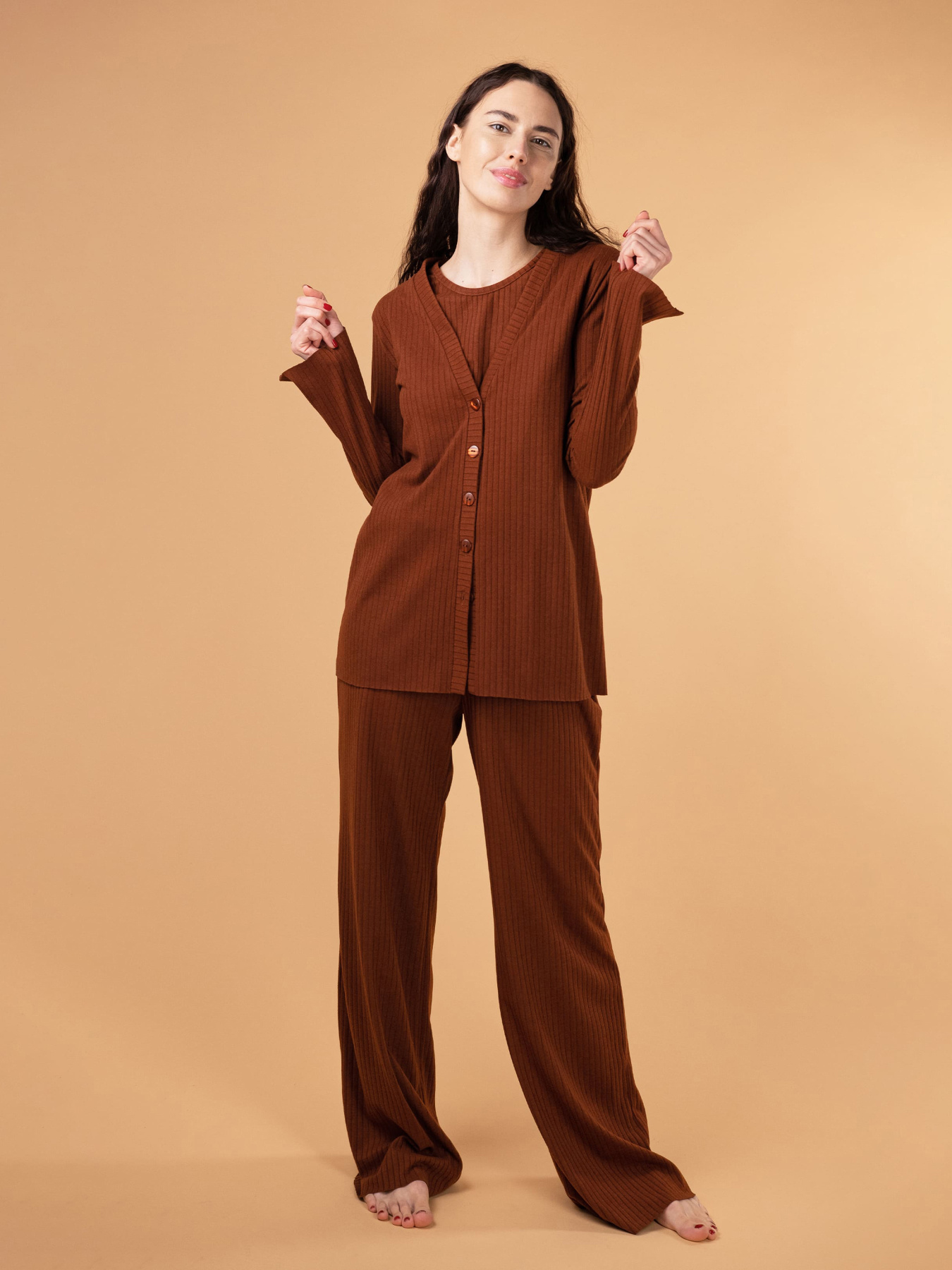 Одежда для дома и сна Brabrabra модель HOM2217069_Walnut Фото