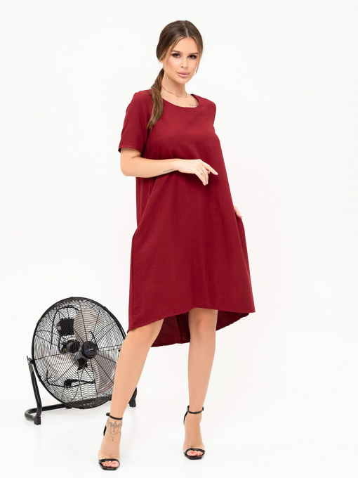 Сукні ISSA Plus модель 13908_burgundy Фото