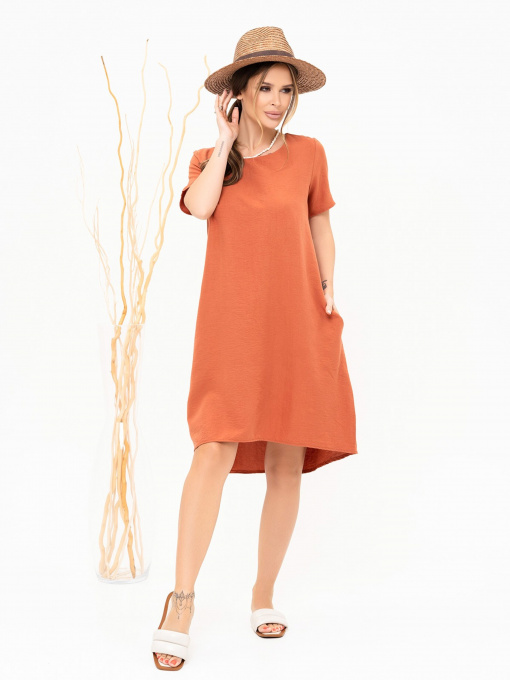 Сукні ISSA Plus модель 13908_terracotta Фото