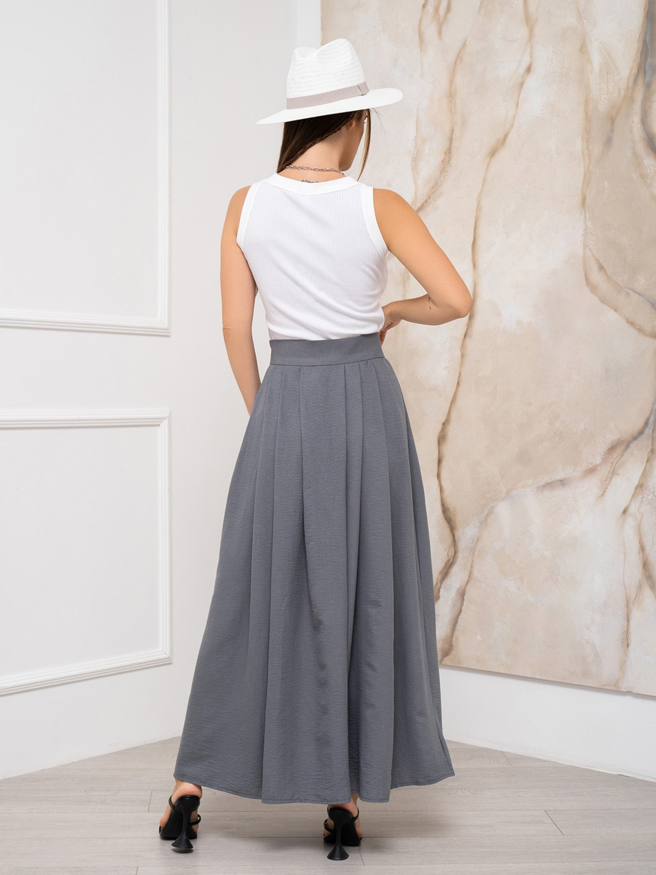 Спідниці ISSA Plus модель 13938_grey Спідниці ISSA Plus модель 13938_grey Фото