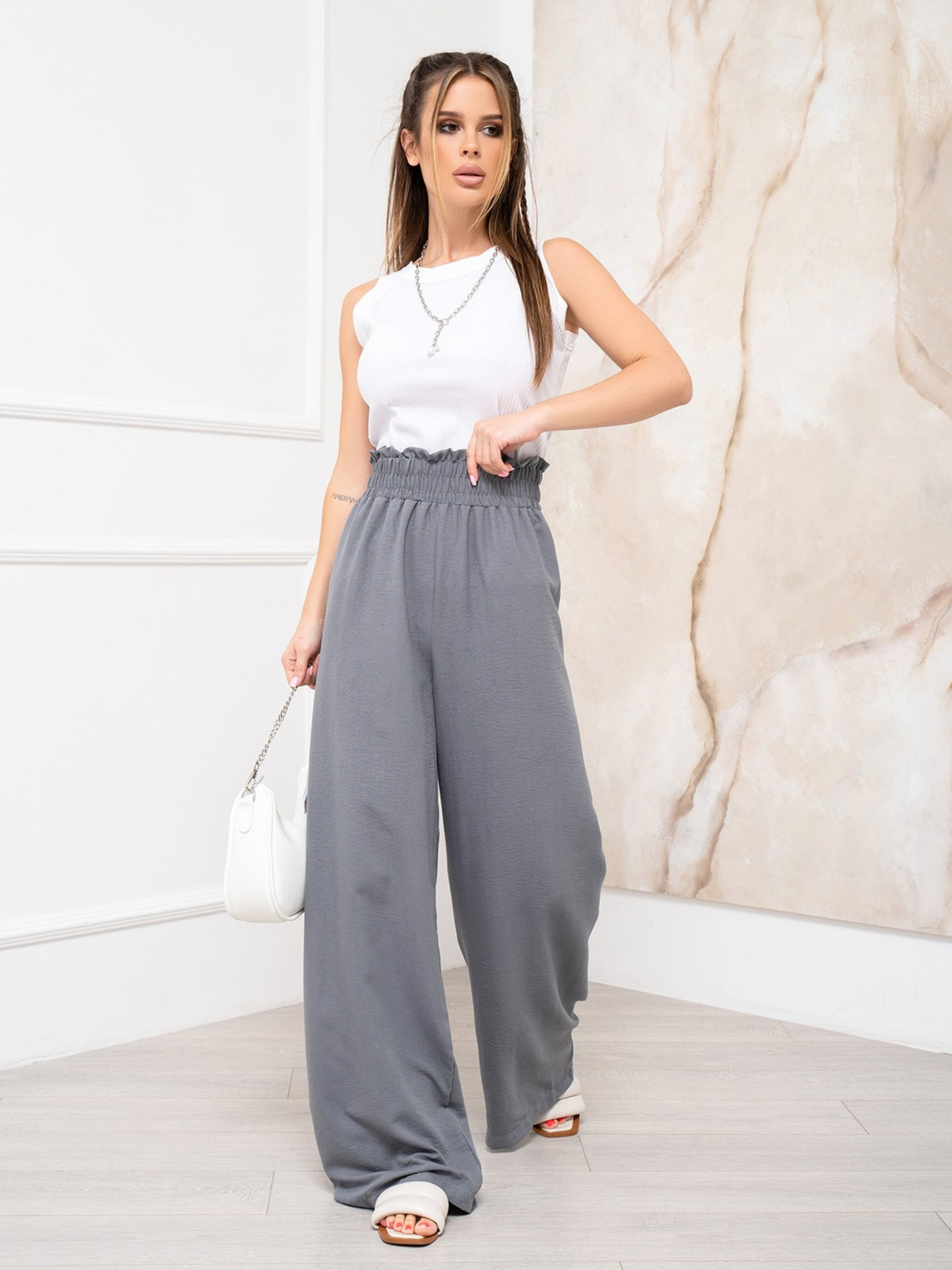Брюки ISSA Plus модель 13939_grey Брюки ISSA Plus модель 13939_grey Фото