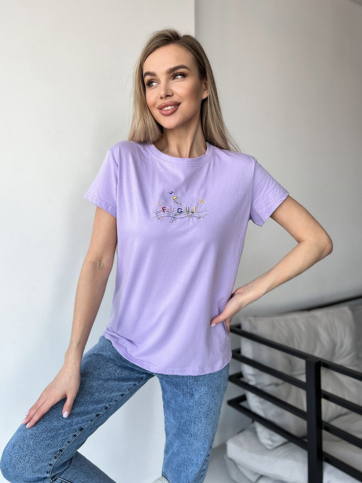 Футболки і поло ISSA Plus модель WN20-445_lilac Фото
