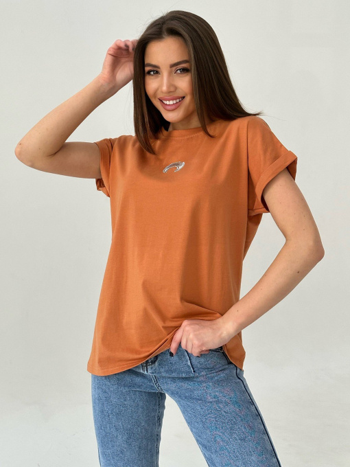 Футболки і поло ISSA Plus модель WN20-453_terracotta Фото