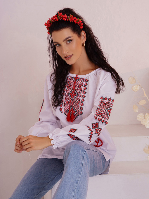 Вышиванки ISSA Plus модель WN20-307_white Фото