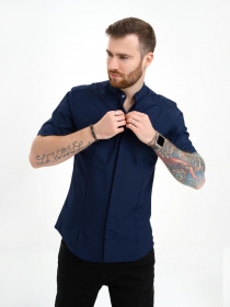 Сорочки ISSA Plus модель GN4-128_darkblue Фото