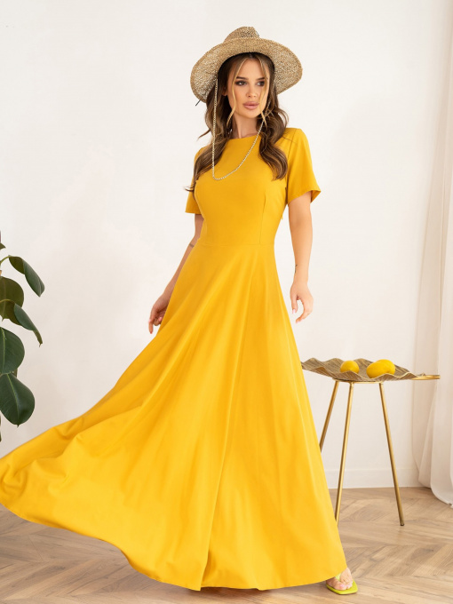 Сукні ISSA Plus модель 13995_mustard Фото