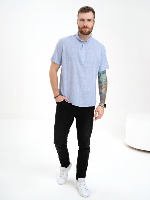 Рубашки ISSA Plus модель GN4-130_lightblue Фото