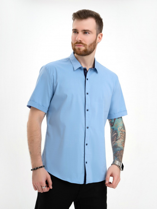 Сорочки ISSA Plus модель GN4-133_lightblue Фото