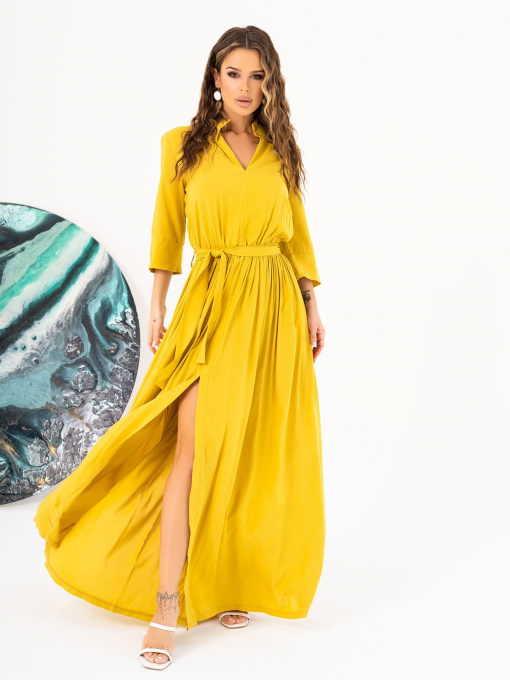 Сукні ISSA Plus модель 14013_mustard Фото
