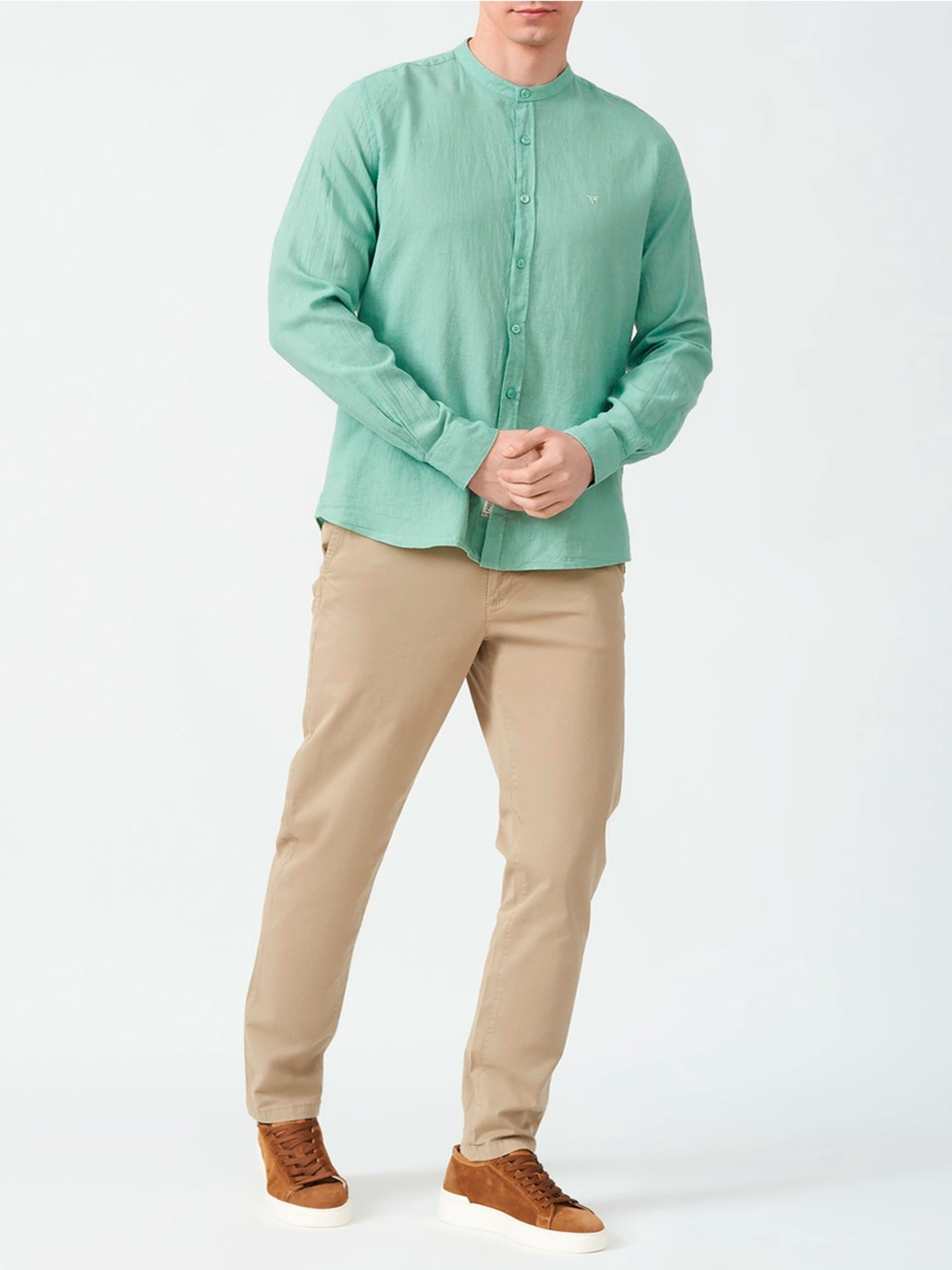 Сорочки Fred Mello модель FM23S04CU_SAGE Сорочки Fred Mello модель FM23S04CU_SAGE Фото