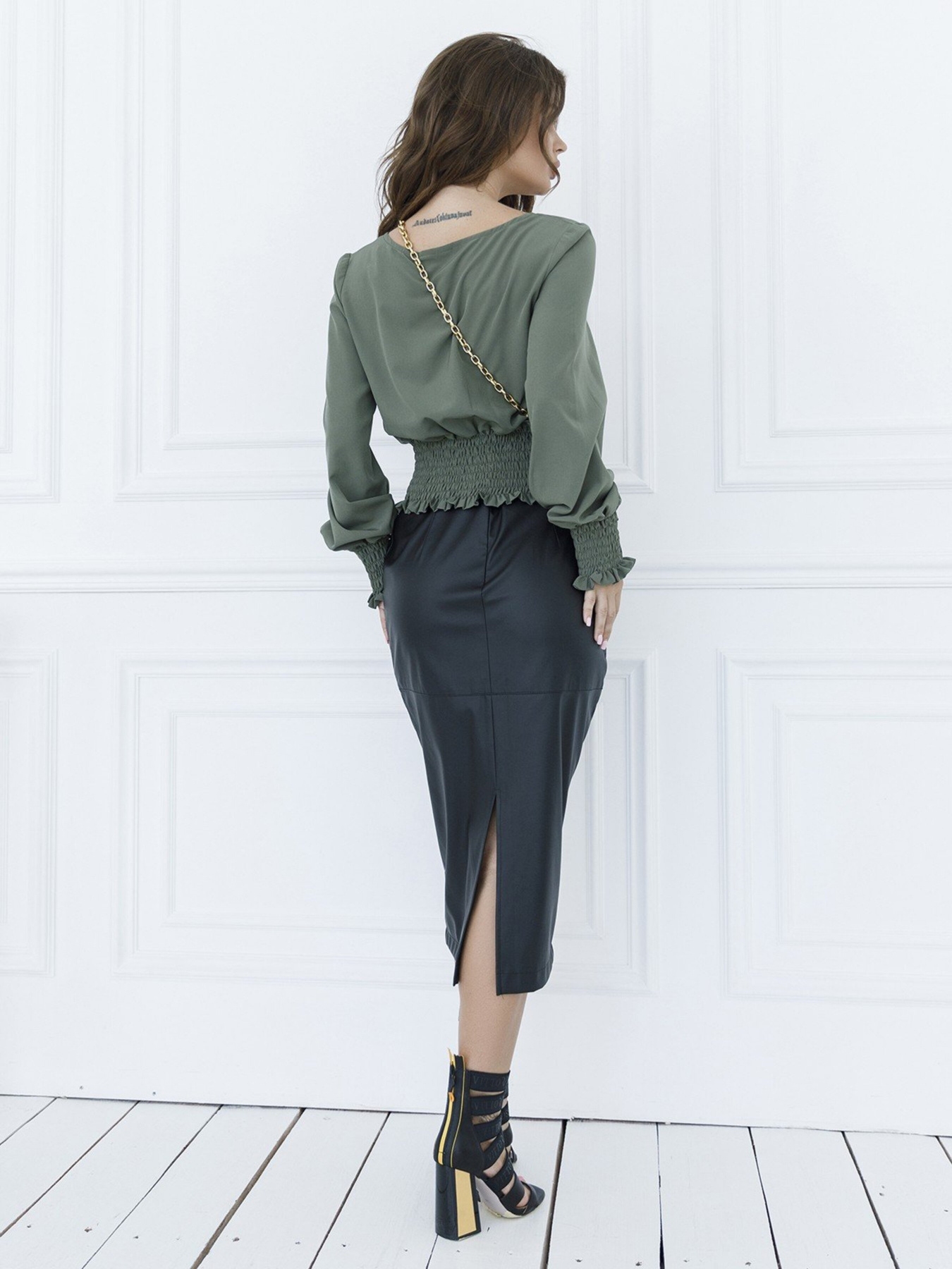 Юбки ISSA Plus модель 12126_black Фото