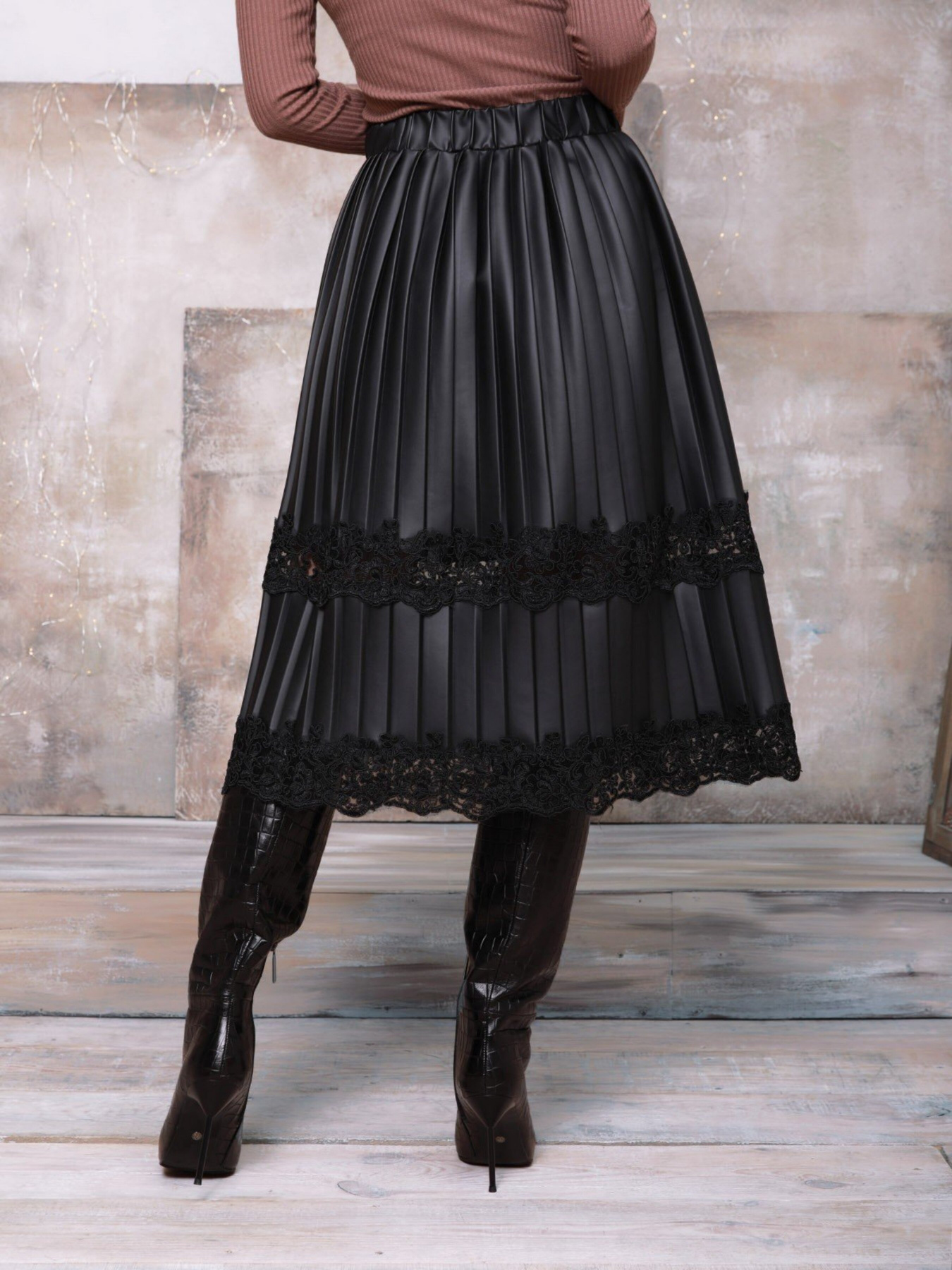 Юбки ISSA Plus модель 12333_black Фото