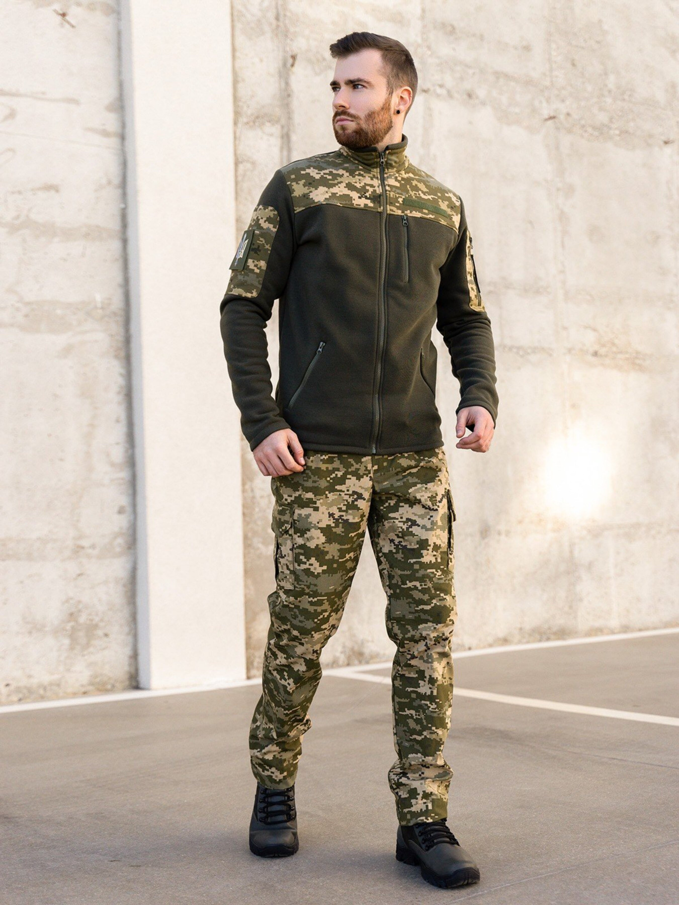 Брюки ISSA Plus модель GN-484_khaki Фото