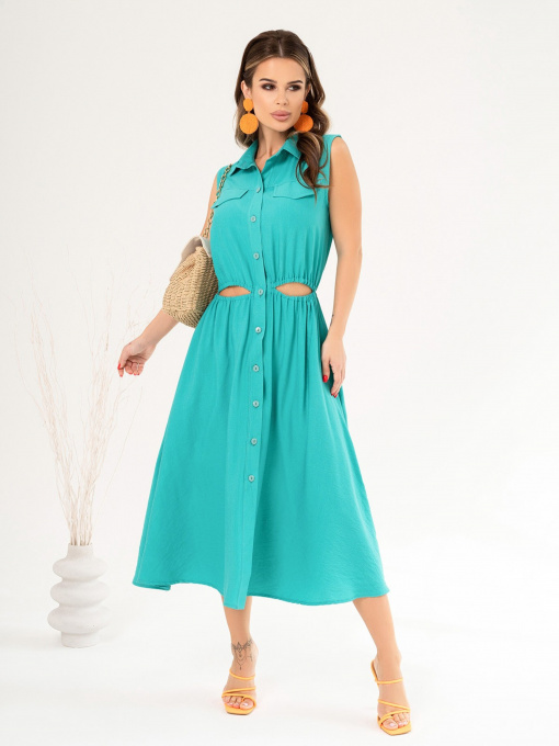 Платья ISSA Plus модель 14080_turquoise Фото