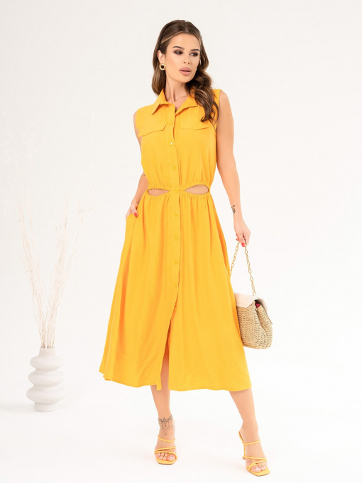 Платья ISSA Plus модель 14080_mustard Фото