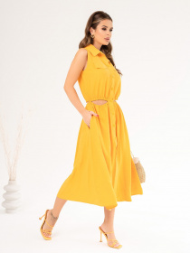 Сукні ISSA Plus модель 14080_mustard Фото