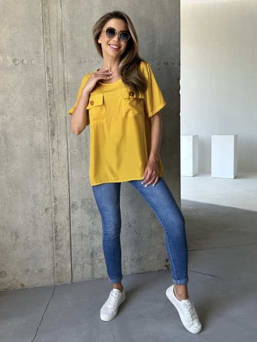 Сорочки ISSA Plus модель WN20-493_mustard Фото