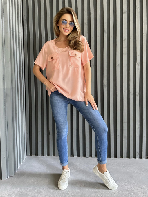 Сорочки ISSA Plus модель WN20-493_peach Фото