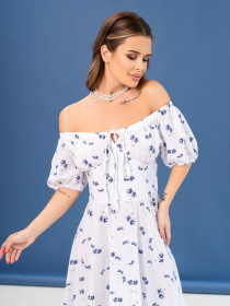 Сукні ISSA Plus модель SA-474_whiteblue Фото